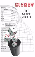 Kismet 110 Score Sheets: Game Record Keeper Book - Score Keeping Book - Size:6" x 9" - 110 Pages (Gift)