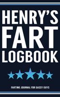 Henry's Fart Logbook Farting Journal For Gassy Guys