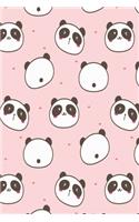 Notizbuch Putzige Pummel-Pandas: Pummelige Pandabärchen Notizbuch modernes und auffälliges Notizbuch kariert 120 karierte Seiten Din A5 perfekt als Notizheft, Tagebuch und Journal G
