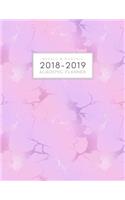 2018 - 2019 Weekly and Monthly Academic Planner: Daily Student Planner Yearly Schedule Organizer Journal Agenda Notebook (August 2018 - July 2019) Pink Marble Sheen