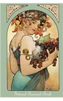 Internet Password Book: Alphonse Mucha password journal for women. Featuring large print, emergency contacts, at a glance most frequently used passwords, and 180 detailed p(15)