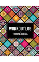 Workout Log & Training Journal: Mandala Book, 2019 Weekly Meal and Workout Planner and Grocery List 8.5 X 11 Weekly Meal Plans for Weight Loss & Diet Plan