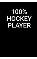Hockey Player Notebook: Blank Lined Hockey Journal for Kids Player and Coach - College Ruled 120 Pages 6 X 9 In.