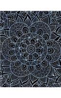 Journal Notebook Mandala Pattern 12: 172 Page Blank Journal 8 x 10 Size, Unlined For Journaling, Writing, Planning or Doodling.(95 Artsy Plain Journals)