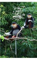 It's like a jungle sometimes: 6x9 Inch Lined Wildlife Journal/Notebook - Monkey family