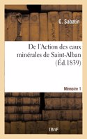 de l'Action Des Eaux Minérales de Saint-Alban