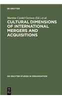 Cultural Dimensions of International Mergers and Acquisitions