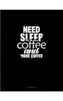 Need Sleep, Coffee, And More Coffee: 4 Column Ledger