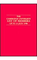 The Cambridge University List of Members up to 31 July 1998: (Cambridge University List of Members)