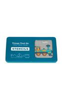 Things That Go Stencils: Vehicules - Vehiculos - Fahrzeuge(English)