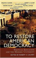 To Restore American Democracy