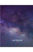 Notebook. Galaxy Cover. Composition Notebook. College Ruled. 8.5 x 11. 120 Pages.