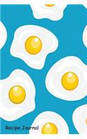 Recipe Journal: Write in Blank Cookbook with Eggs Seamless Pattern