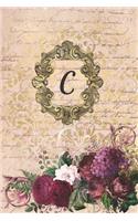 Simply Dots Dot Journal Notebook - Gilded Romance - Personalized Monogram Letter C: Dot Grid Booklet to Draw and Write Your Past, Present and Future Life Experiences.