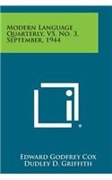 Modern Language Quarterly, V5, No. 3, September, 1944