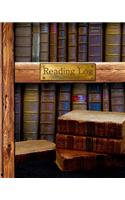 Reading Log: Gifts for Book Lovers / Reading Journal [ Softback * Large (8" x 10") * Antique Books * 100 Spacious Record Pages & More... ](1 Reading Logs & Journals)