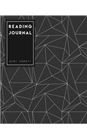 Reading Journal: The Best Gift for Book Lovers - Black Geometric Design