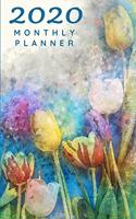 2020 Monthly Planner: Watercolor Tulip Flowers - Small Pocket Calendar 5.06 x 7.81