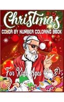 Christmas Color By Number Coloring Book For Kids Ages 4-8