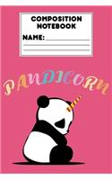 Composition Notebook Pandicorn