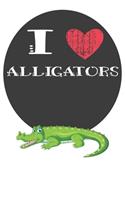 I Heart Alligators: A Cute Alligator Lovers Journal / Notebook / Diary Perfect for Birthday Present or Christmas Gift Great for kids, Teens or Students(6x9 - 110 Blank 