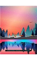Undated Blank Weekly Planner: Beautiful Nature Scene At Dusk Cover - Plan Day, Week, Month For The Year - Schedule Tasks Monthly or Yearly & See Each Hour: Sunset With Deer Book 