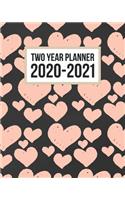 Two Year Planner 2020-2021: 24 Month Yearly Planner Monthly Calendar View with Daily Organizer, Phone Book & Password Keeper