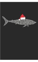 Shark with Santa Hat Christmas Notebook - Christmas Shark Journal - Christmas Gift for Animal Or Shark Lovers, Zookeepers, Veterinaries