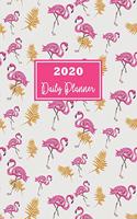 2020 Daily Planner: 12 Month: January 1 2020 - December 31 2020 Diary / 365 Pages - ( Daily Hourly Planner ) Page A Day With Flamingo Pattern Cover