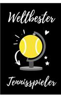 Weltbester Tennisspieler: A4 Notizbuch KARIERT Geschenkidee für Tennis Spieler - schönes Geschenk für Sportler Tennistrainer - Geburtstag - Trainingsbuch - Taschenbuch