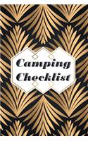 Camping Checklist: Camping List Checklist Pack List supplies book to check all gears for hiking trekking backpacking trips planner or outdoor adventure and also diary 