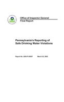 Pennsylvania's Reporting of Safe Drinking Water Violations