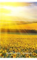 Sunflower Journal: 6 x 9 inch, dot grid journal, 200 pages