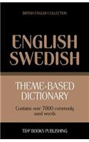 Theme-based dictionary British English-Swedish - 7000 words: (English)