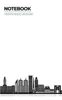 Notebook Montevideo, Uruguay: Lined Ruled with Notes Section Box Modern City Skyline Themed Notebooks and Journals