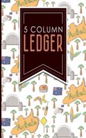 5 Column Ledger: Account Book, Accounting Journal Entry Book, Bookkeeping Ledger For Small Business, Cute Australia Cover, 8.5" x 11", 100 pages(95 5 Column Ledgers)
