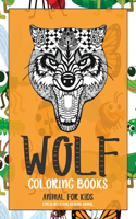 Coloring Books Animal for Kids - Stress Relieving Designs Animal - Wolf