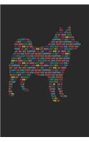 Schipperke Notebook 'Word Cloud' - Gift for Schipperke Lovers - Schipperke Journal