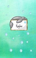 Kaylee: Kawaii Manatee (Teddy Bear of the Sea) personalized notebook. Lined paper with Manatee companions