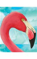 FLAMINGO Composition Notebook: 7.5 X 9.25 Primary Ruled 110 pages book for girls, kids, school, students and teachers