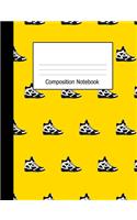 Composition Notebook: Wide Ruled Writing Book Basketball Shoes on Yellow Design Cover