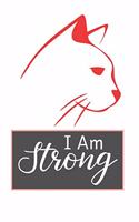 I Am Strong: Depression and Anxiety Journal with 100 Journal Prompts with Cat Design