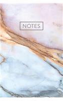 Notes: Pink & Blue Marble Journal