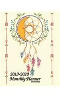2019-2020 Bohemian Monthly Planner 8x10