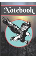 Notebook: Flying Eagle Art Gift - Lined Notebook, 130 pages, 6 x 9