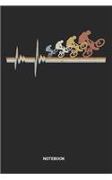 Notebook: Dotted Lined Retro BMX Bike Notebook (6x9 inches) ideal as a Vintage Biking Journal. Perfect as a Biker Book for all Little BMXer Bikes Lover. Great