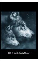 Plan On It 2020 Weekly Calendar Planner - Wolves The Hunt Begins: January 2020 thru March 2021 15 Month Year and Date Agenda Notebook