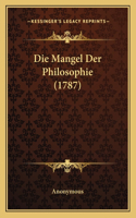 Mangel Der Philosophie (1787)