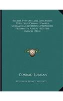 Rector Vniversitatis Litterarvm Tvricensis Commilitonibvs Certamina Ervditionis Propositis Praemiis In Annos 1865-1866 Indicit (1865)