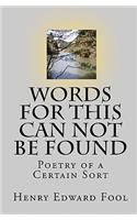 Words For This Can Not Be Found